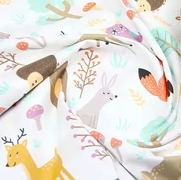 Пелюшка багаторазова Cosas непромокаюча Animals Mushrooms 70х120 см, бежева - мініатюра 3