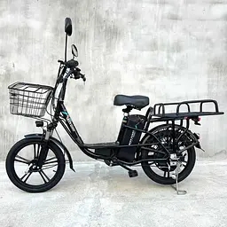 Електровелосипед Green Giant U18" 600W 60V 26Ah + вантажний посилений багажник чорний - мініатюра 2