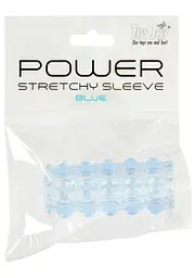 Насадка на пеніс Toy Joy Power Stretchy Sleeve 6.5 см блакитний - мініатюра 2