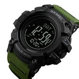 Наручний годинник чоловічий Skmei 1358 Army Green, 1358AG (12275) - мініатюра 5