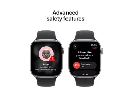 Смарт-годинник Apple Watch Series 11 GPS + Cellular 42mm Space Grey Alu. Case w. Black S. Band - M/L (MF8C4) - мініатюра 3