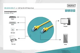 Патч-корд Assmann CAT 5e SF-UTP, Cu, PVC AWG 26/7, 2 м DK-1531-020/Y Yellow - мініатюра 3