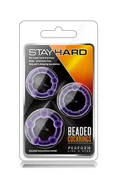 Набір ерекційних кілець Stay Hard Beaded Purple - мініатюра 2