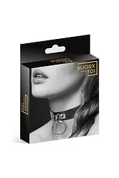 Чокер з кільцем для повідця Bijoux Pour Toi Fetish Black, чорний - мініатюра 3