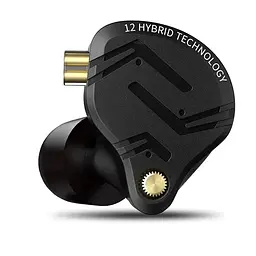 Ігрові дротові вакуумні навушники KZ ZS12 PRO X with mic / Black - мініатюра 3