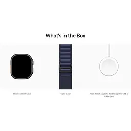 Смарт-годинник Apple Watch Ultra 2 49mm Black Titanium Case with Navy Alpine Loop Small (MYTF3+MYPW3) [114893] - мініатюра 4