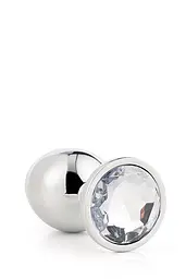 Анальна пробка з кристалом Dream Toys Gleaming Love Silver Plug Small, 7 см (прозорий) - мініатюра 5