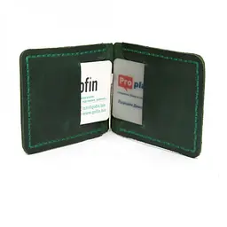 Шкіряний затиск для грошей Gofin 11,5х8,5 см acs0011970 - мініатюра 3