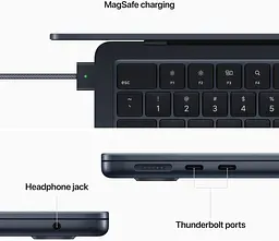 Ноутбук Apple MacBook Air 13'' M2 Midnight 2022 [Z1610005J] [77657] - мініатюра 4