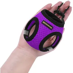 Шлея для собак Bronzedog Mesh Vest, розмір 4XS, 20х24 см, фіолетова - мініатюра 3