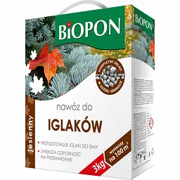 Удобрение гранулированное Biopon для хвойных растений осеннее 3 кг