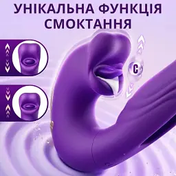 Вібратор I’MCUM Flirt Waves зі стимуляцією клітора 5 режимів Фіолетовий (IM-ZDB328) - мініатюра 5