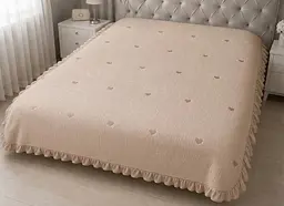 Ковдра полуторна літня з мусліну Colorful Home 21427 150х200 см бежева