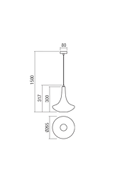 Підвісний світильник Redo DECANTER SU 1X42W E27 D265 COPPER (5.1.1) 01-1624 - мініатюра 2