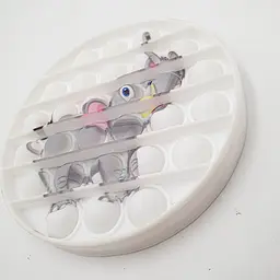 Сенсорна іграшка антистрес силіконова нескінченна пухирка поп іт UKC Pop It Fidget слоник коло білий