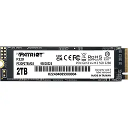 SSD накопичувач Patriot P320 2TB M.2 NVMe (P320P2TBM28) [130886]