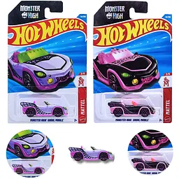 Базова машинка Hot Wheels Matell Monster High Ghoul Mobile колір в асортименті (5785) JJK93 - мініатюра 3