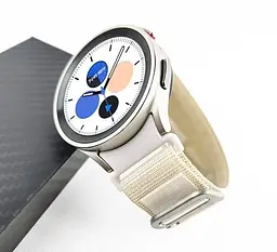 Ремінець нейлоновий BeWatch Alpine Loop Samsung Galaxy Watch 4 5 6 7 Молочний (14GW1209) - мініатюра 7