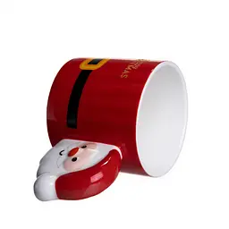 Чашка порцелянова новорічна Marry Christmas 350 мл Червоний Yiwu FM-CS-51R - мініатюра 4
