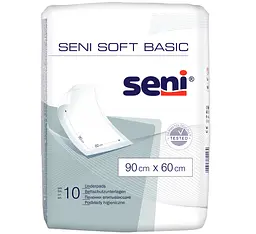 Одноразові пелюшки Seni Soft Basic 90х60 см 10 шт. (SE-091-B010-003)