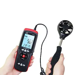Анемометр професійний USB 0,3-45м/с, 0-45°C Benetech 19,4x7,3x3,8 см hoz0010075 - мініатюра 4