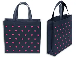 Еко сумка ECOBAG бокс з друком Серця із замком 320х270х100мм 400мм