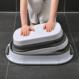 Відро складане MBM My Home Bin-18 біло-сіре 26 л (BIN-18 26L WHITE/GRAY) - мініатюра 5