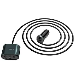 Автомобільний зарядний пристрій Hoco Z35 3USB PD3.0 Black - мініатюра 2