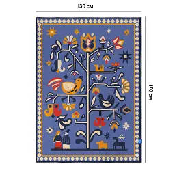 Плед «Дерево життя» блакитний 150x200 - мініатюра 12
