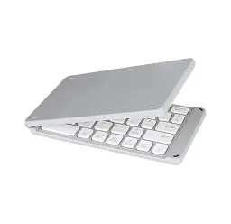 Бездротова Bluethooth міні клавіатура для IPAD, планшета, телефону, складана та портативна, White - мініатюра 3