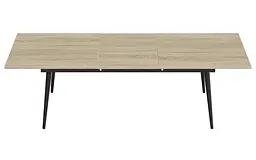Стіл журнальний трансформер Dandi Small Ferrum-decor 45x120(160)x60 Чорний метал ДСП Дуб Сонома 16 мм (FRD-106788) - мініатюра 4