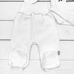Дитячий комплект боді з повзунками Hello Baby зріст 62 см (1 - 3 місяця) Malena Молочний - мініатюра 3
