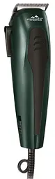 Машинка для стрижки Monte MT-5064 C, Green, 15W, живлення від мережі, 4 насадки (3, 6, 9, 12мм)