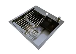 Кухонна мийка Romzha Arta Nova U-450 BL RO43491, Чорний - мініатюра 7