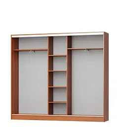 Шафа-купе тридверна MebelStar Стандарт AL 2ДСП/Дзеркало 180x45x210 см Аляска сірий (MBS-2950) - мініатюра 2