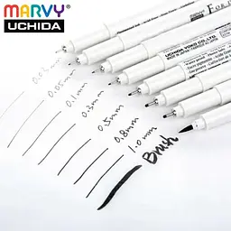 Мульти-лайнер Marvy 0.03 мм чорний 4600-S - мініатюра 3