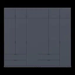 Розпашна Шафа для одягу Doros Лукас Графіт 3+3 ДСП 270х50х240 (42005117) - мініатюра 4