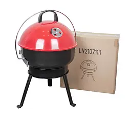 Вугільний гриль барбекю переносний мангал з кришкою Levistella LV210711R - мініатюра 2