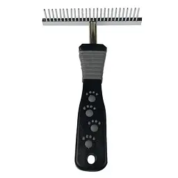 Гребінець-граблі TatraPet Dog Salon однорядні з пластиковою ручкою 8 x 12 см 