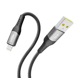 Кабель для заряджання та обміну даними Yoki YK-SO15 SOLID Series USB/Lightning 12W 2.4A/5V 1.2 м Чорний - мініатюра 5