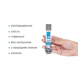 Охолоджувальна змазка на водній основі JO H2O COOLING (30 мл) з ментолом, рослинний гліцерин - мініатюра 2