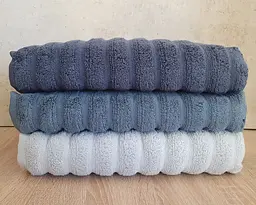 Набір турецьких махрових рушників Cestepe MicroCotton Premium 3 штуки 50x90 + 3 штуки 70х140 Ezgi 7 щільність 600 г/м2 - мініатюра 5