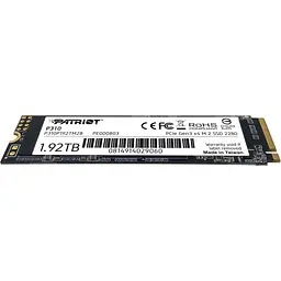 Накопичувач SSD M.2 Patriot P310 1920GB NVMe 2280 PCIe 3.0x4 3D NAND TLC (P310P192TM28) - мініатюра 5