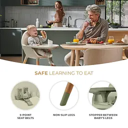 Стільчик для годування 2 в 1 Kinderkraft Fini 2 Green (KHFINI02GRE0000) - мініатюра 6