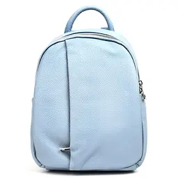 Шкіряний жіночий рюкзак блакитний VIRGINIA CONTI 23х30х10 см sum0028640