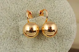 Сережки Xuping Jewelry кульки 12 мм 2.2 см золотисті - мініатюра 2