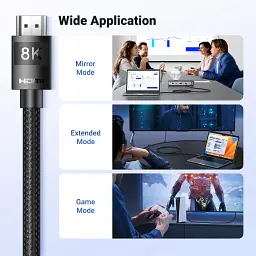 Кабель мультимедійний HDMI M to HDMI M 10.0m 8K60Hz 48Gbps braided Ugreen (95966) - мініатюра 8