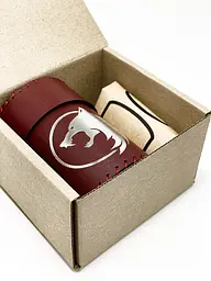 Настільна гра Планета Ігор Чаша для кубиків Вовк (бургунді) (Dice cup Wolf burgundy) (pi-dc009) - мініатюра 8