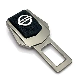 Заглушка ремня безпеки з логотипом Nissan Темний хром 1 шт