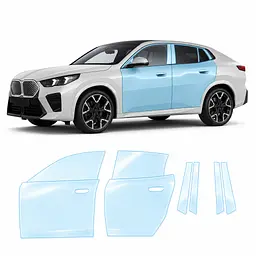 Антигравійна захисна бронеплівка за лекалами для BMW iX2 U10 2023- зони дверей і стійки вікон